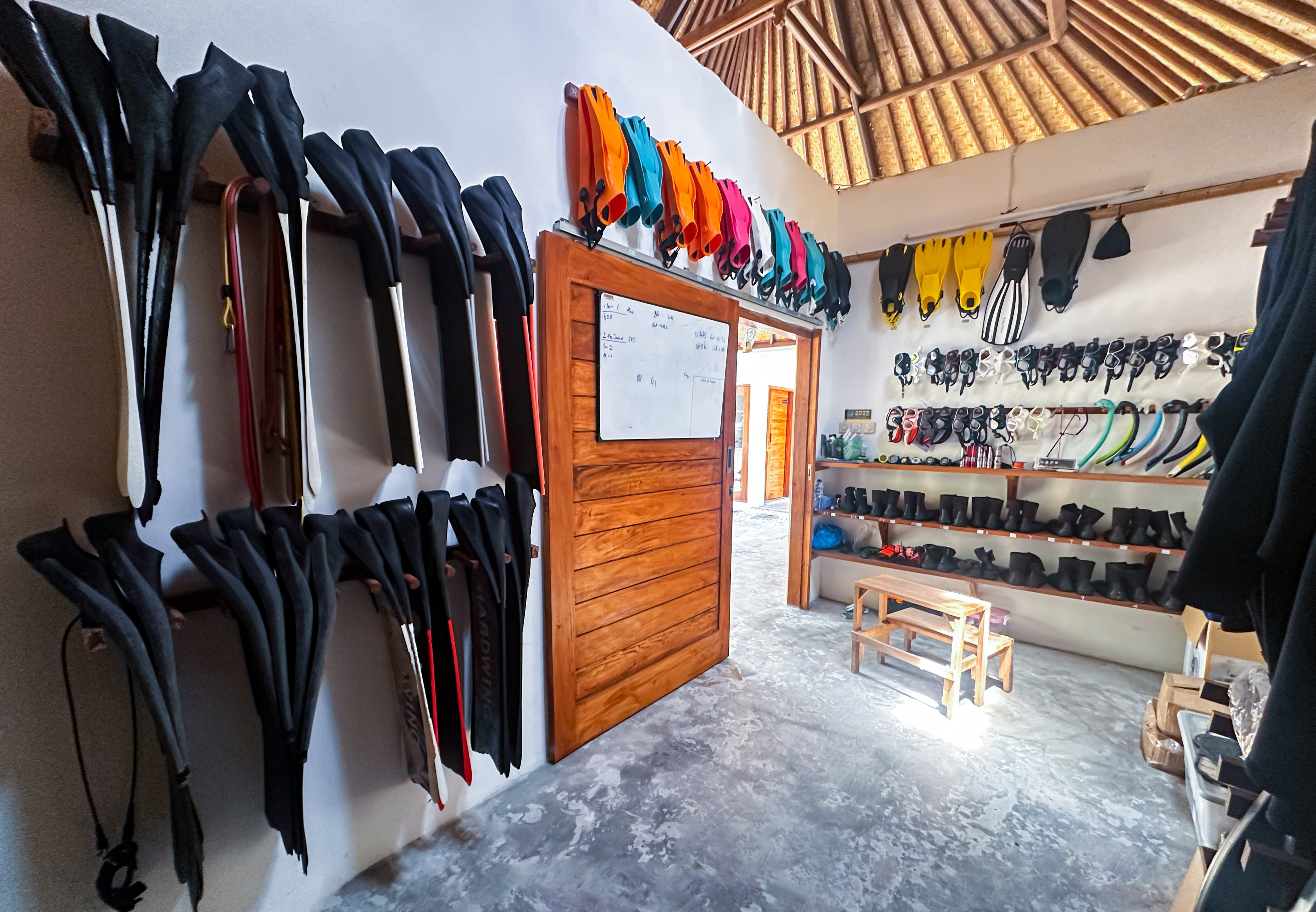 Dive Centre — Freediving Fins & Mask Storage